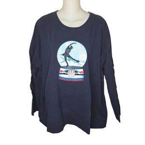 USA Winter Olympics 2010 Figure Skating Long Sleeve T-shirt Top Size 2XL